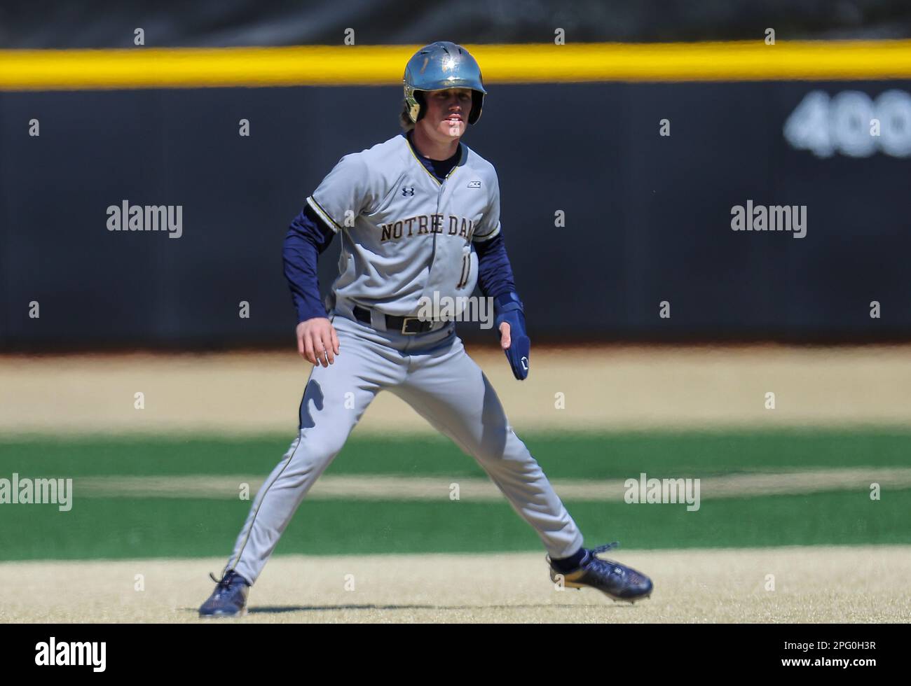 March 19, 2023: Notre Dame sophomore Jack Penney (11) on the bases