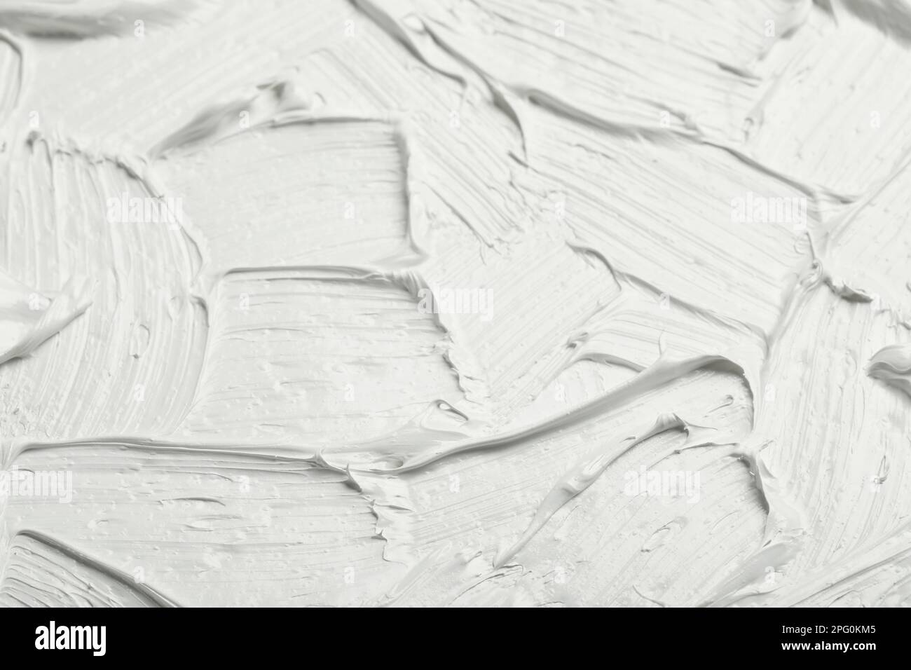 Texture of white oil paint as background, closeup Stock Photo - Alamy