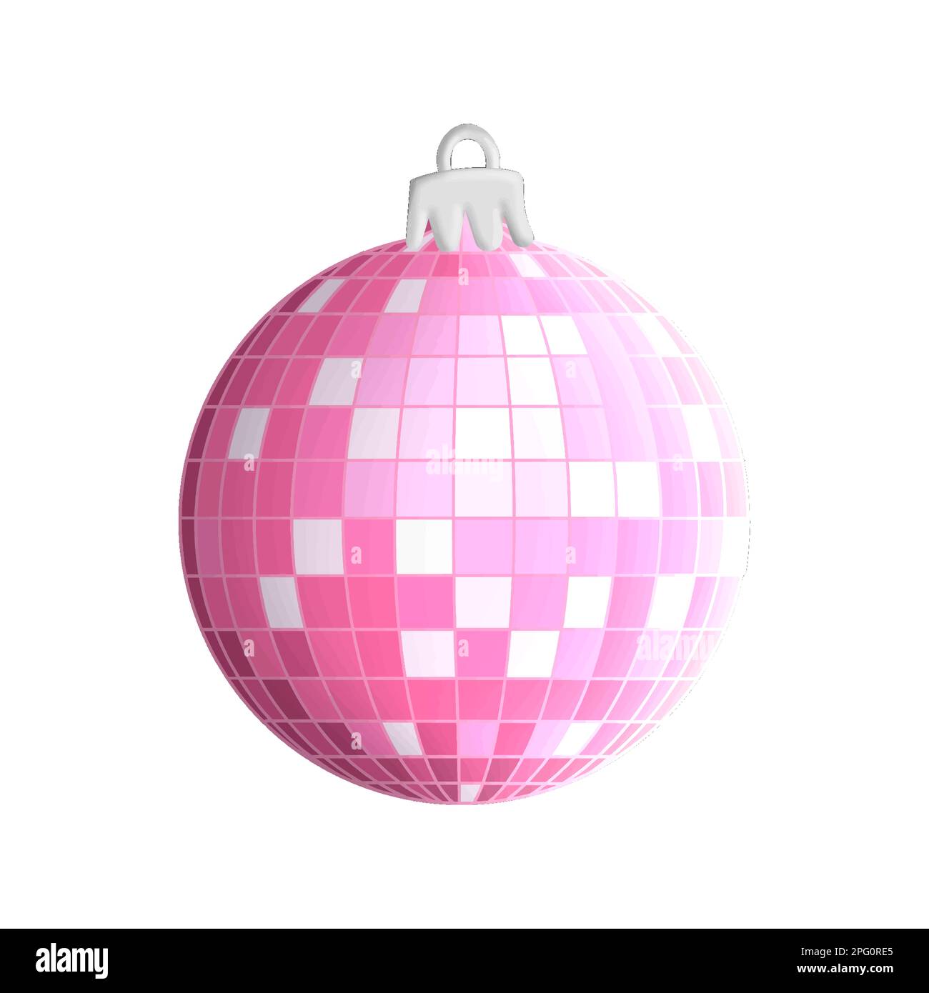 Pink Glitter Party Ball New Year Disco Party illustration isolated ...