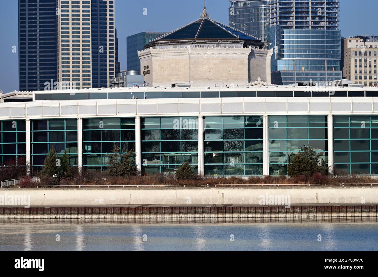 Chicago, Illinois, USA. The Shedd Aquarium, a worldclass aquarium is one of three institutions