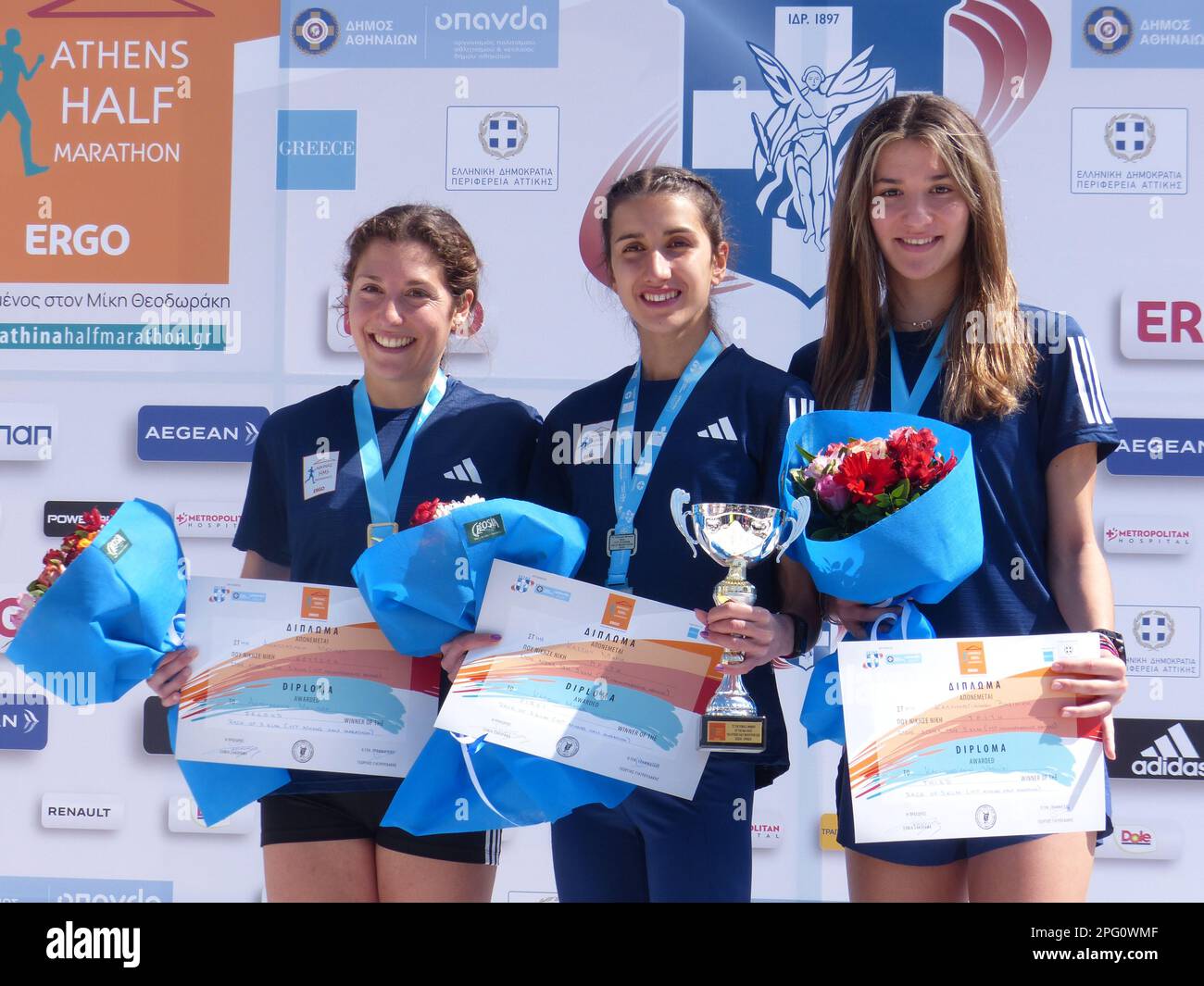 Syntagma Square, Athens, March 19, 2023. This year's 2023 OPAP Athens 5km  Road Race saw cleanly-swept Athens thoroughfares and mostly sunny skies, as  urban runners tackled the shorter distance tolerance race course,