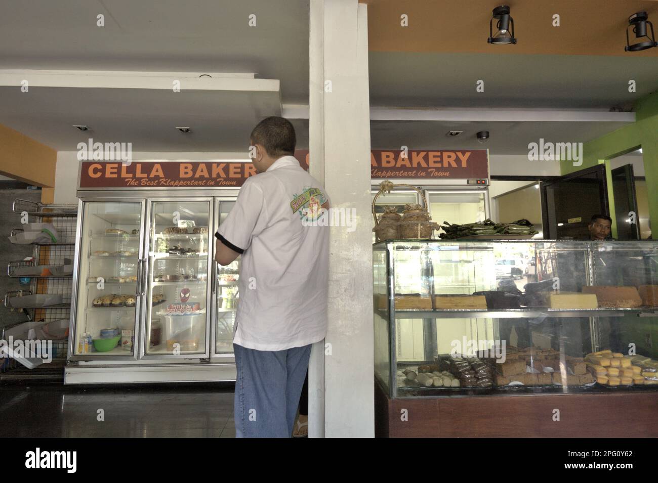 Cella Cake & Bakery, a well-known shop located on Tikala Ares Street, Manado, North Sulawesi, Indonesia. Stock Photo