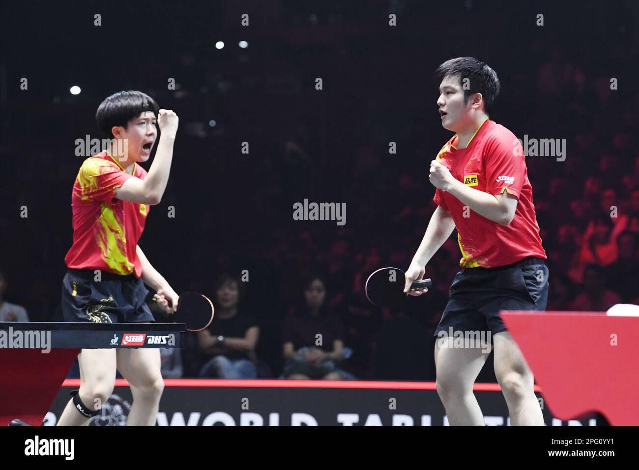 Singapore, Singapore. 18th Mar, 2023. Fan Zhendong (CHN), Wang Chuqin