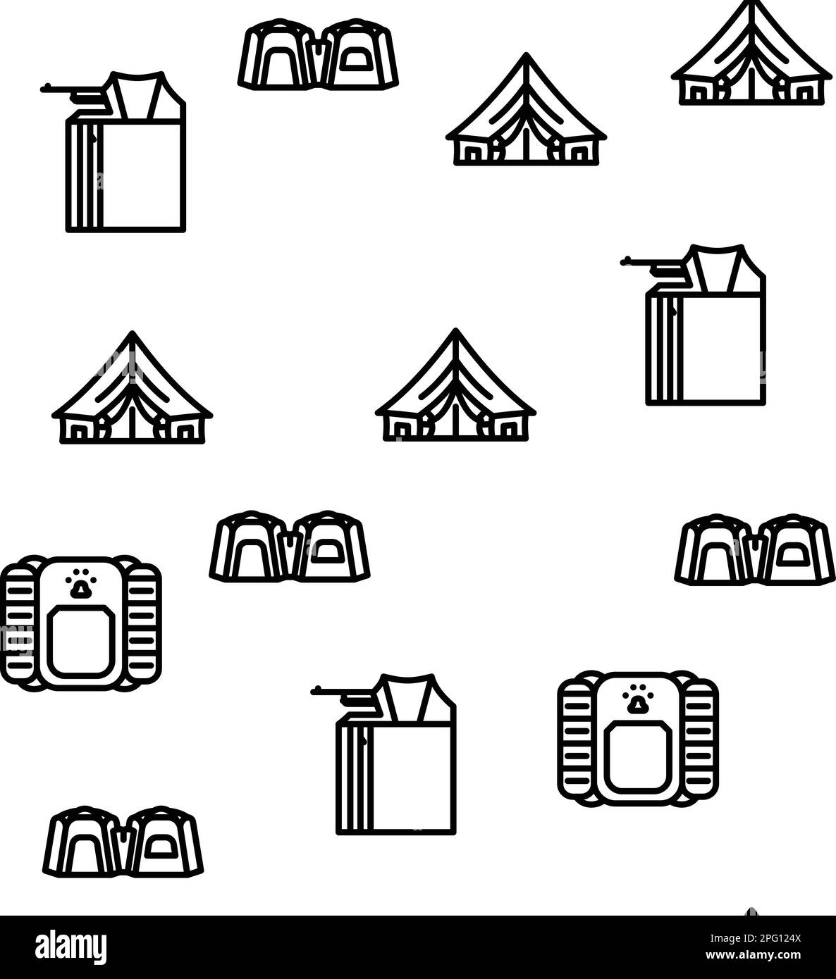 tent equipment tourism vector seamless pattern Stock Vector Image & Art ...
