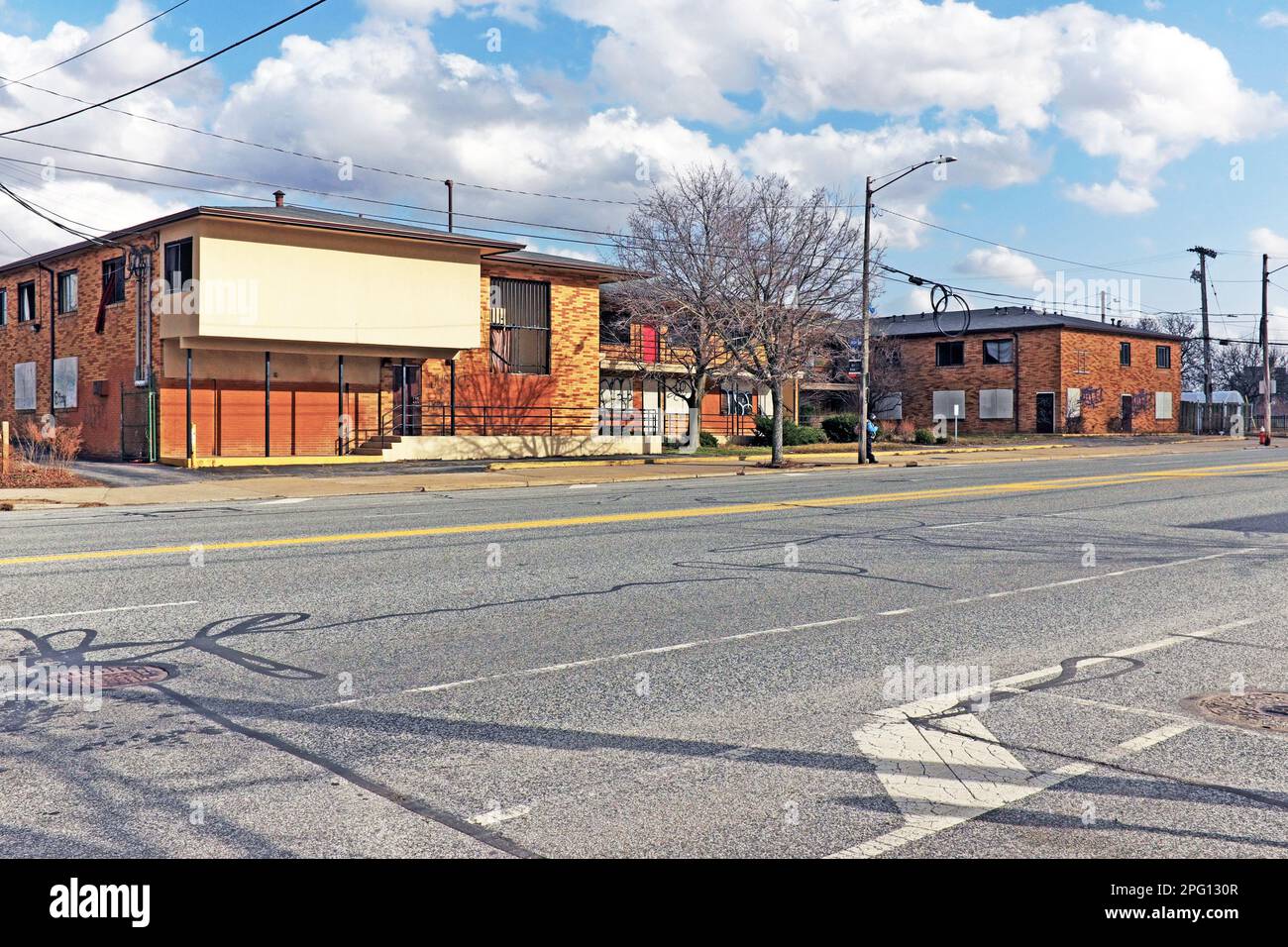 Front Steps Apartment building on West 25th Street in the Ohio City neighborhood in Cleveland
