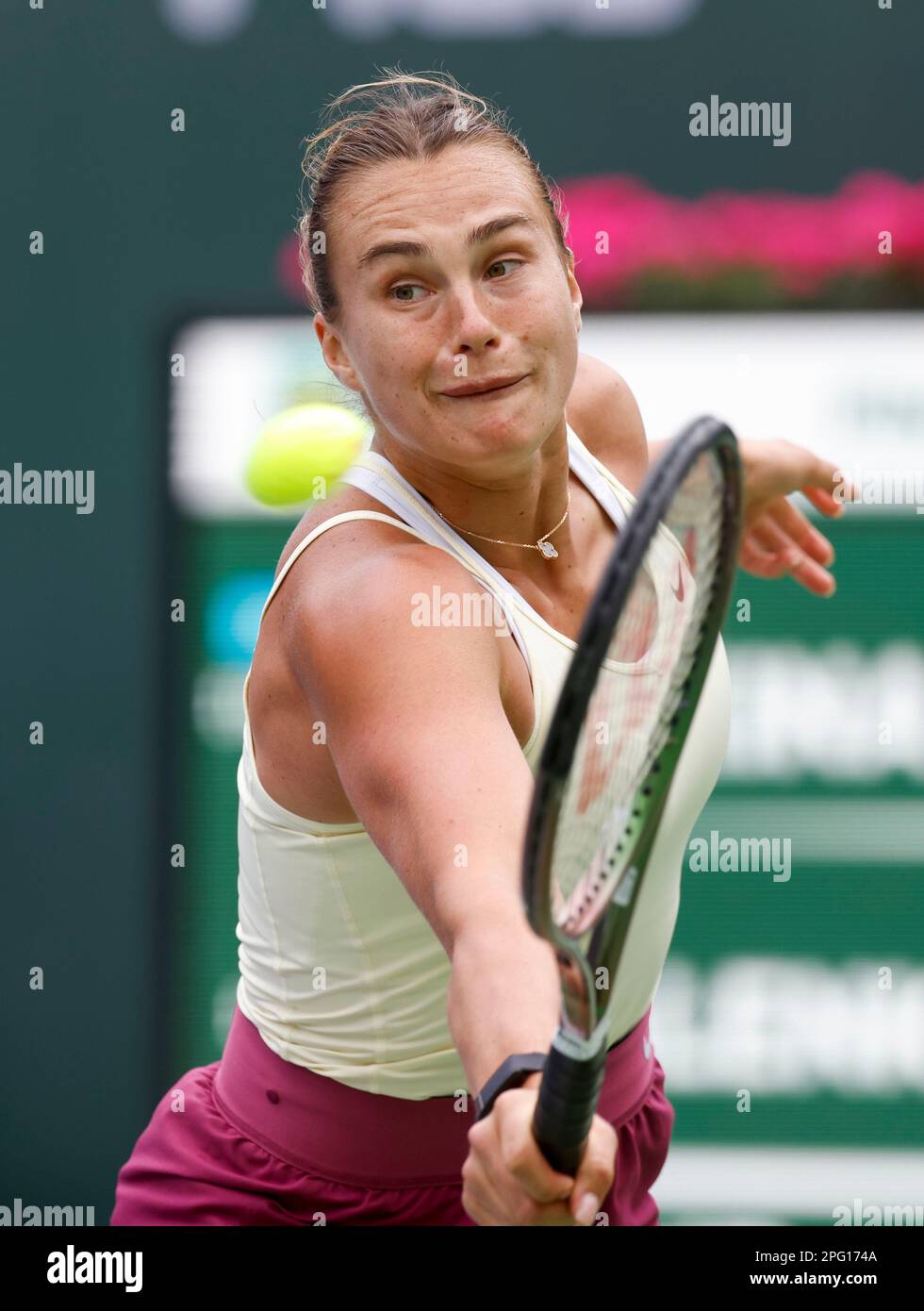 Indian Wells, California, USA. March 19, 2023 Aryna Sabalenka of