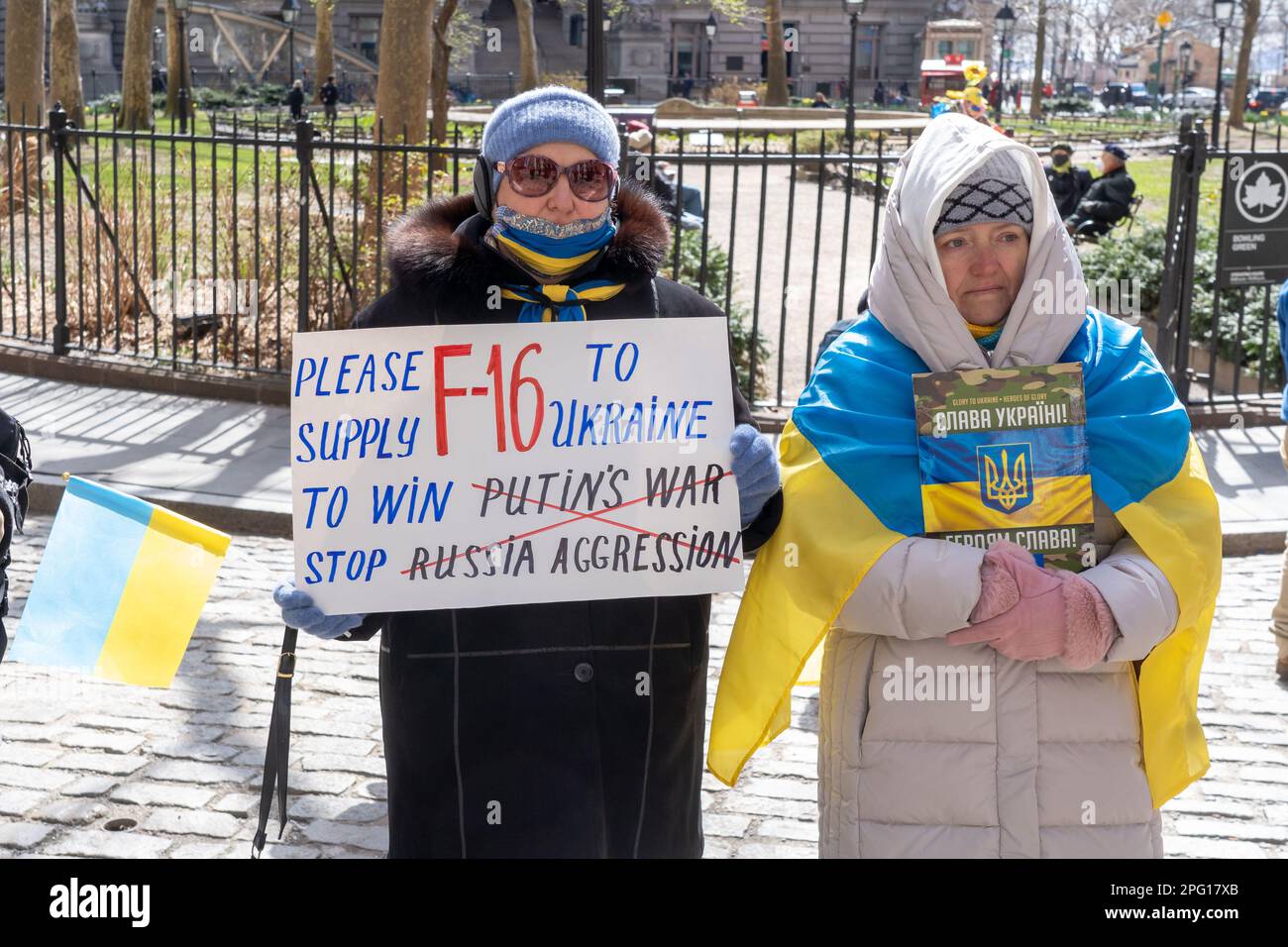 New York, New York, USA. 19th Mar, 2023. (NEW) Ukrainian Flag Raising ...