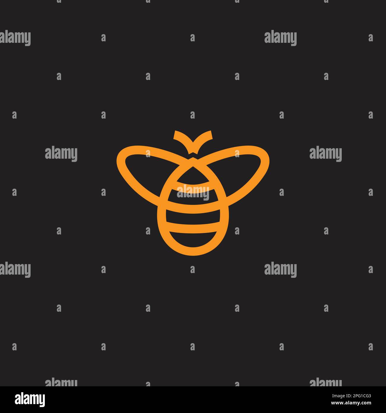 bee liquid honey drop simple logo vector Stock Vector