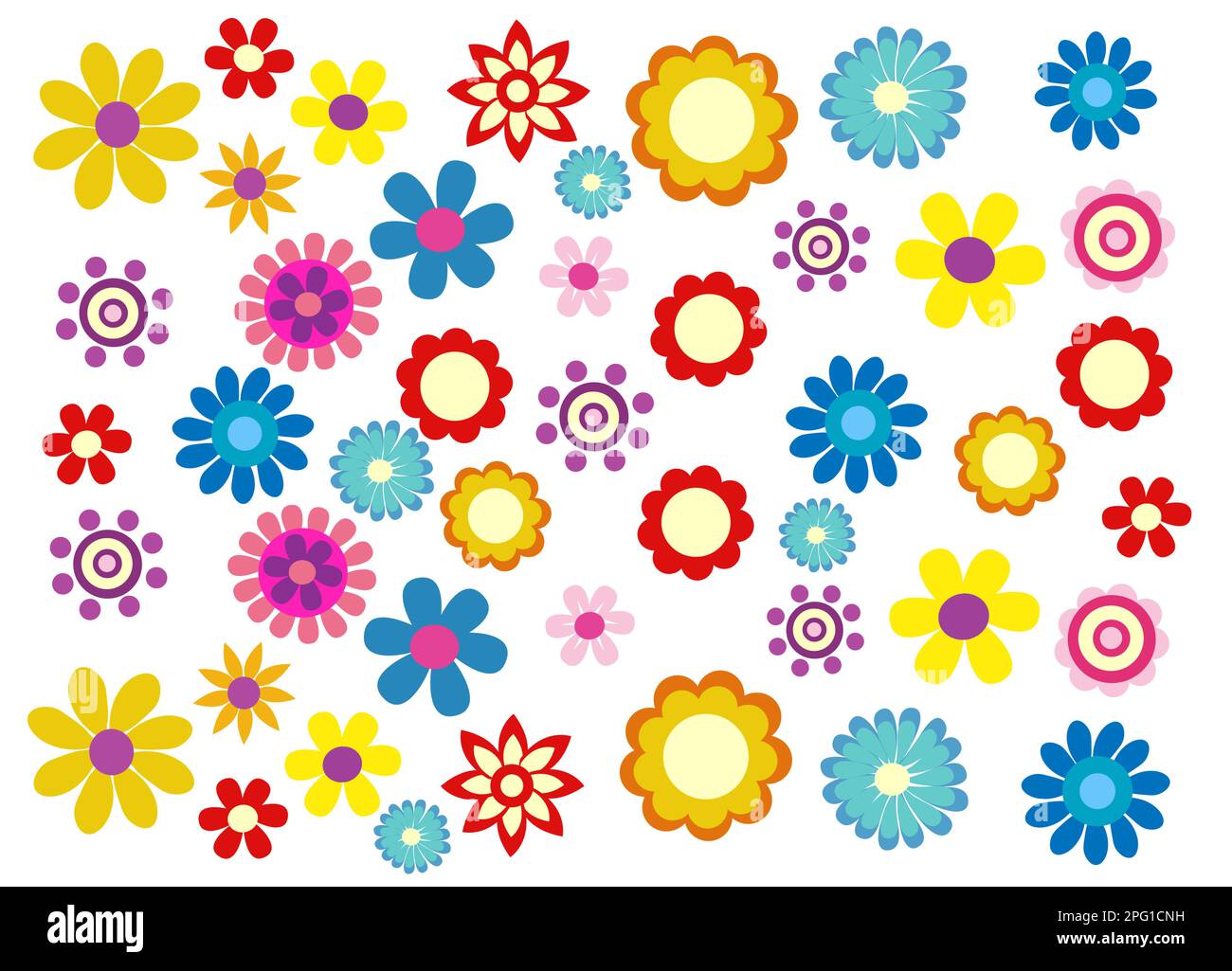 colorful spring flowers vector illustration Stock Vector Image & Art ...