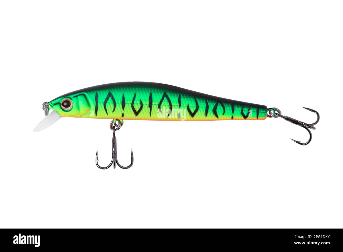 Colorful plastic fishing wobbler isolated on white background Stock Photo -  Alamy