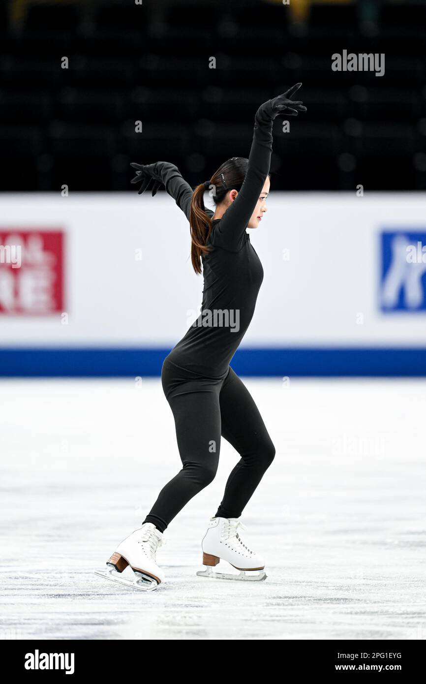 Rinka WATANABE (JPN), during Women Practice, at the ISU World Figure