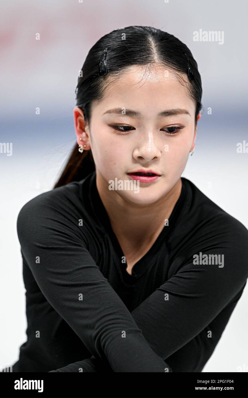 Rinka WATANABE (JPN), during Women Practice, at the ISU World Figure