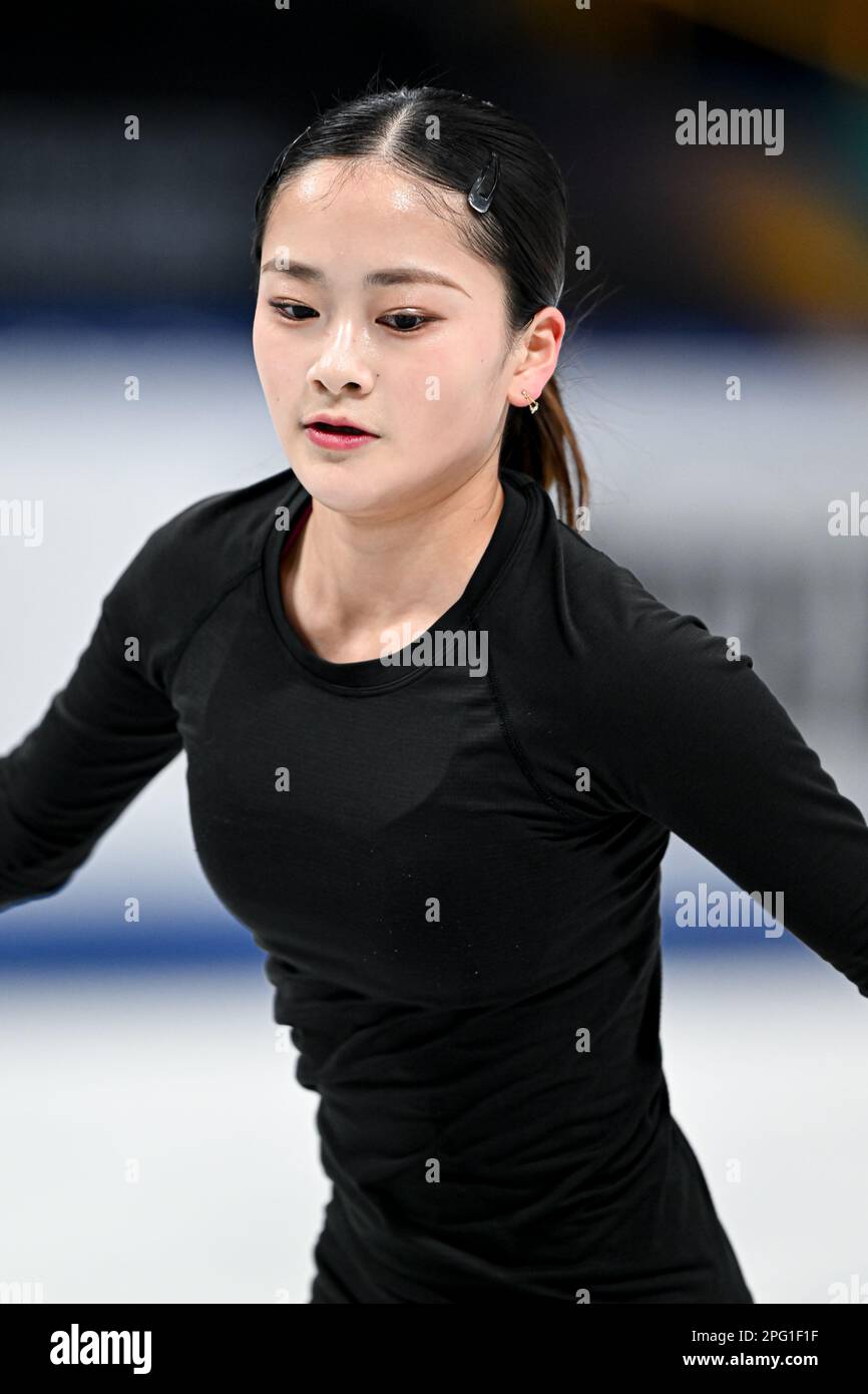 Rinka WATANABE (JPN), during Women Practice, at the ISU World Figure
