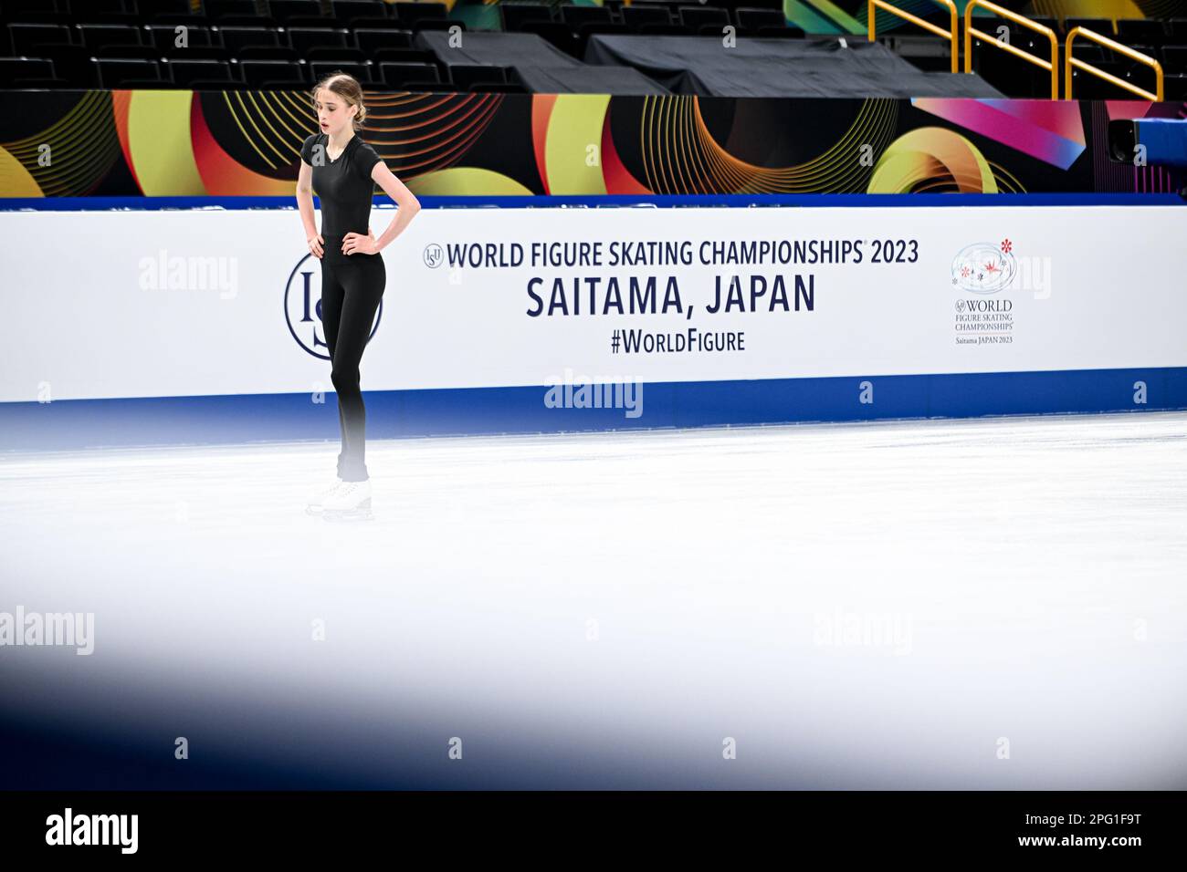 Kimmy REPOND (SUI), during Women Practice, at the ISU World Figure