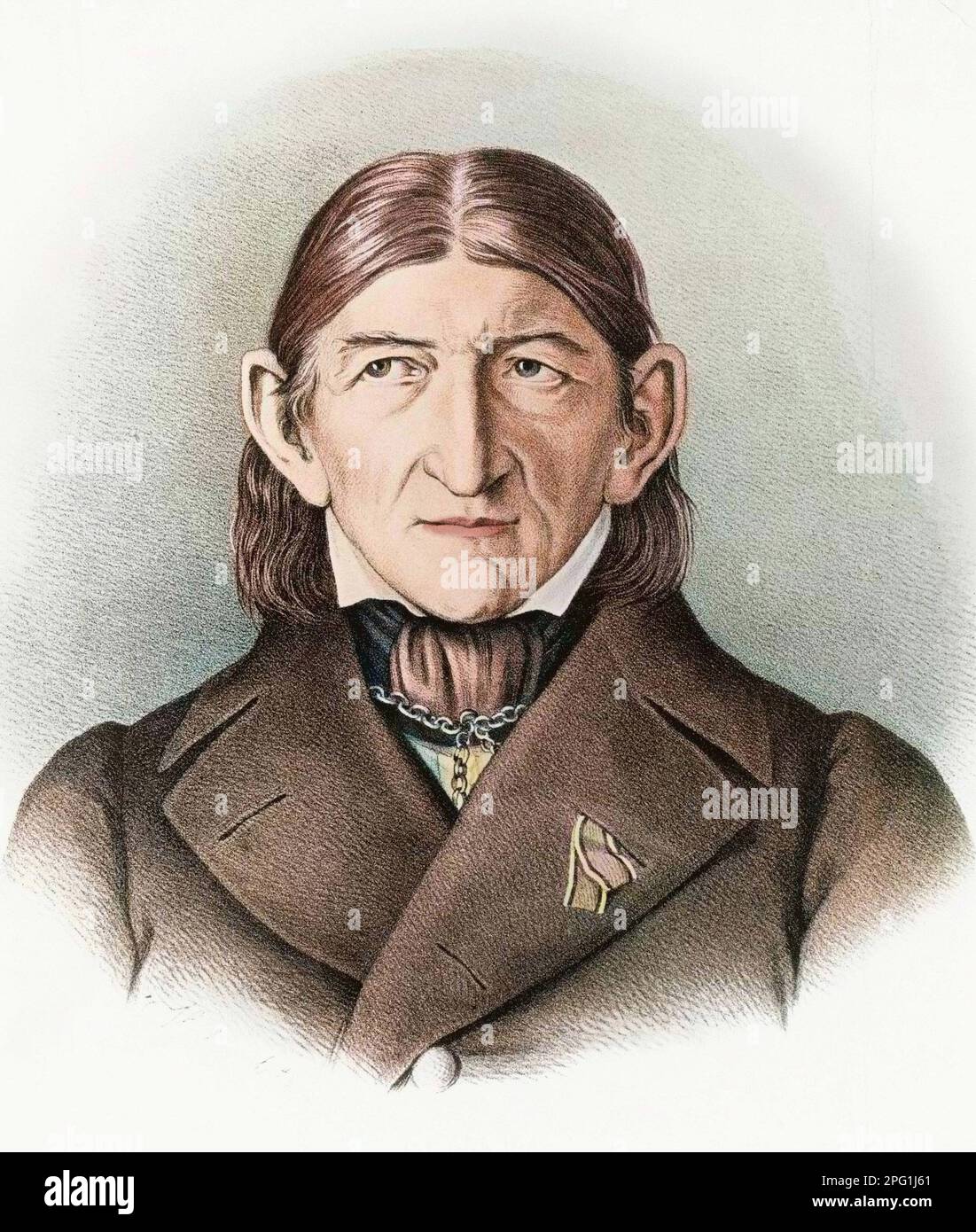 Portrait of Friedrich Wilhelm August Froebel (1782-1852), German pedagogue Stock Photo