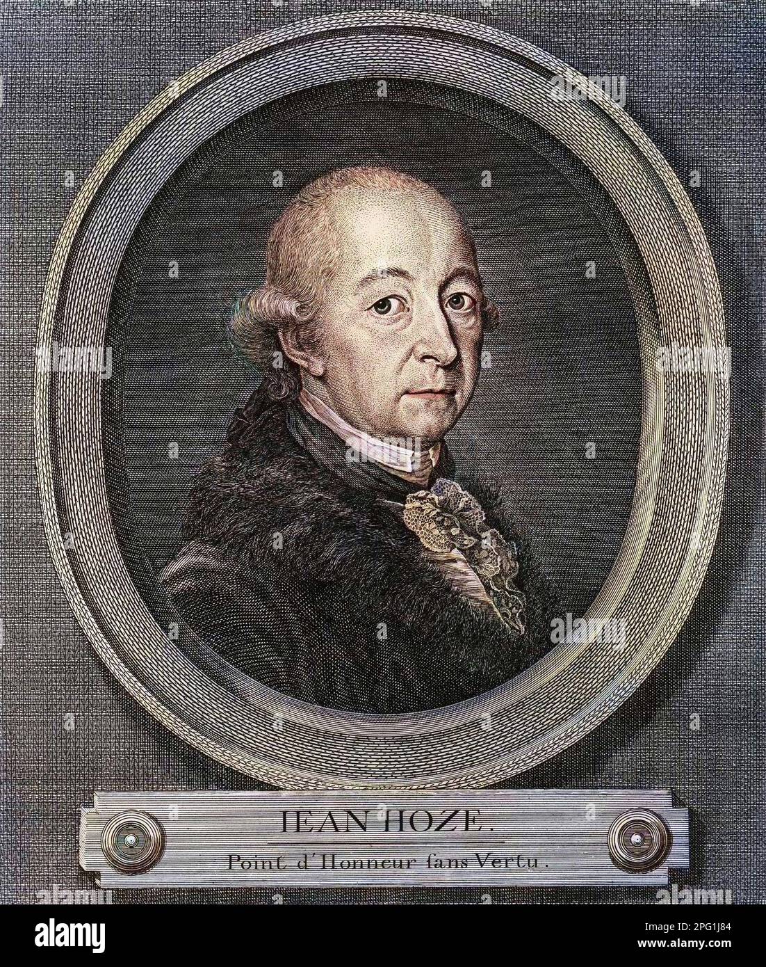 Portrait of Jean Hoze, Swiss physician Stock Photo Alamy