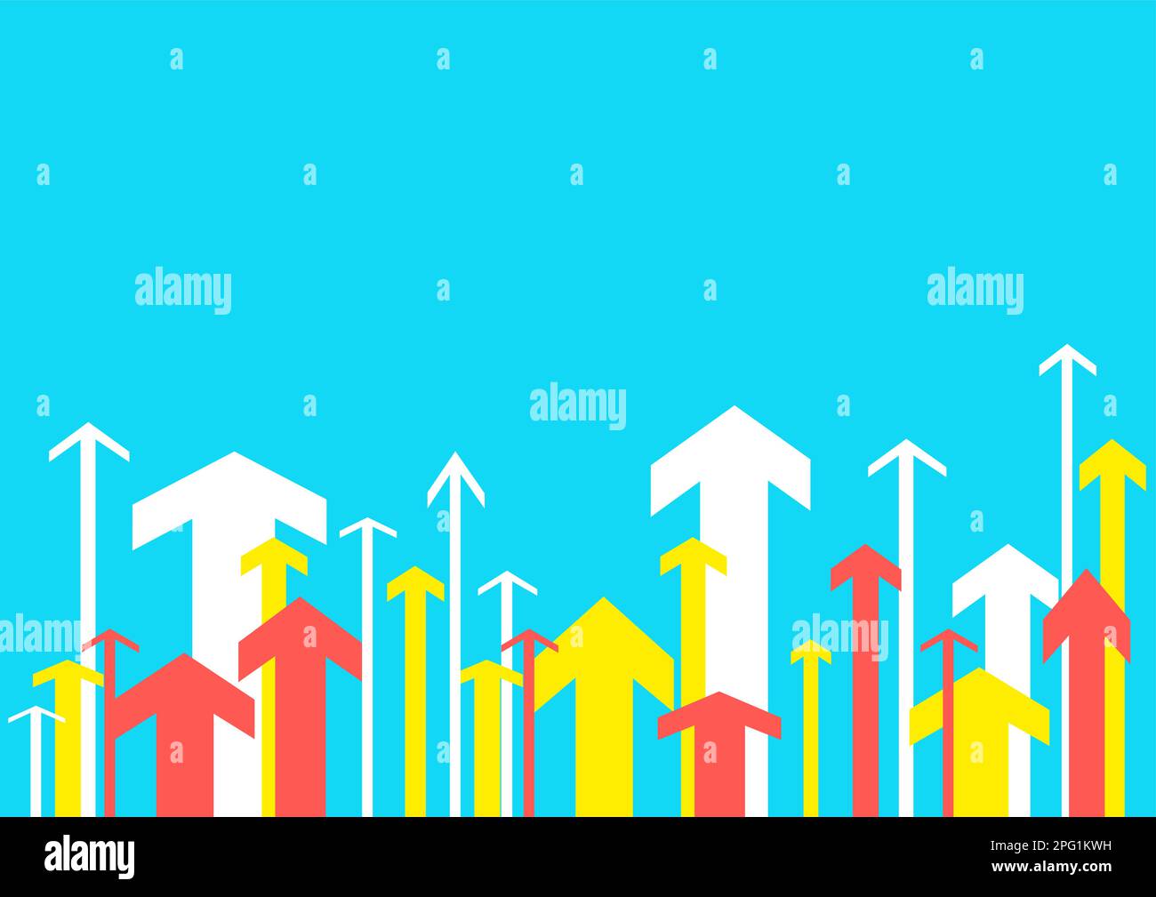 moving forward arrows set on blue background Stock Vector