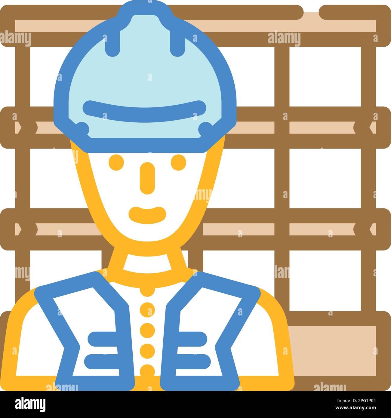 engineer construction worker color icon vector illustration Stock ...