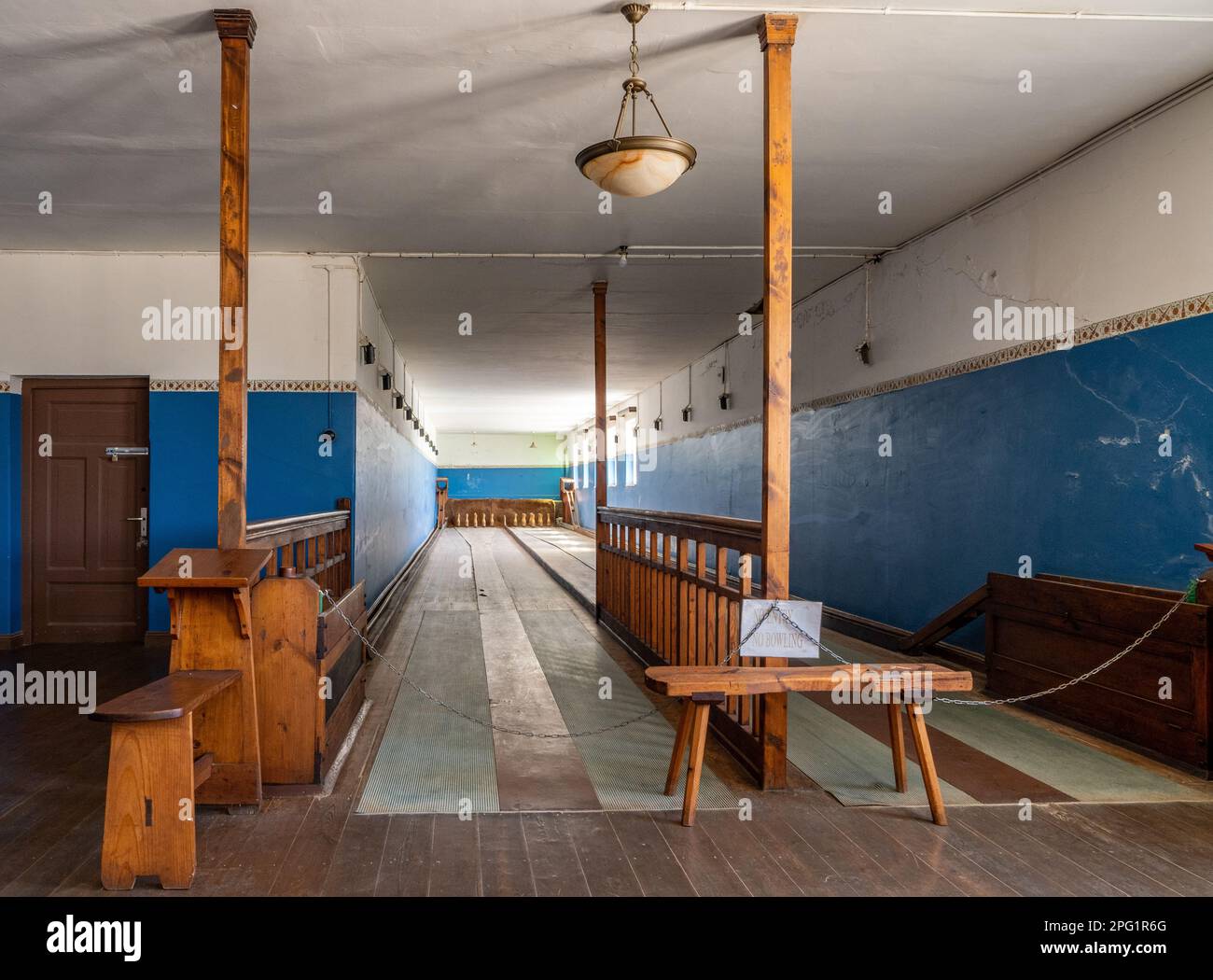 Kolmanskop ghost town in the Namib desert, Southerns Namibia. Former diamond mining town and today museum and tourist destination. Stock Photo