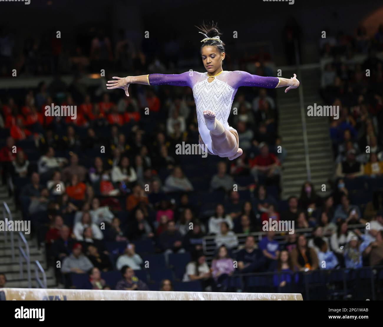 March 18, 2023 LSU's Haleigh Bryant competes on the balance beam