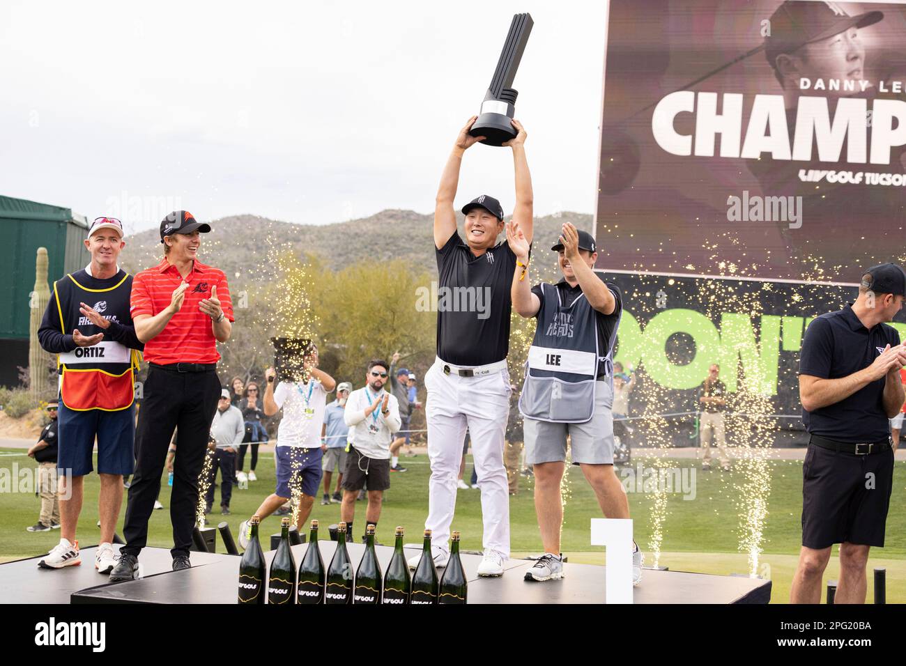 First Place individual champion, Danny Lee of Iron Heads GC celebratres