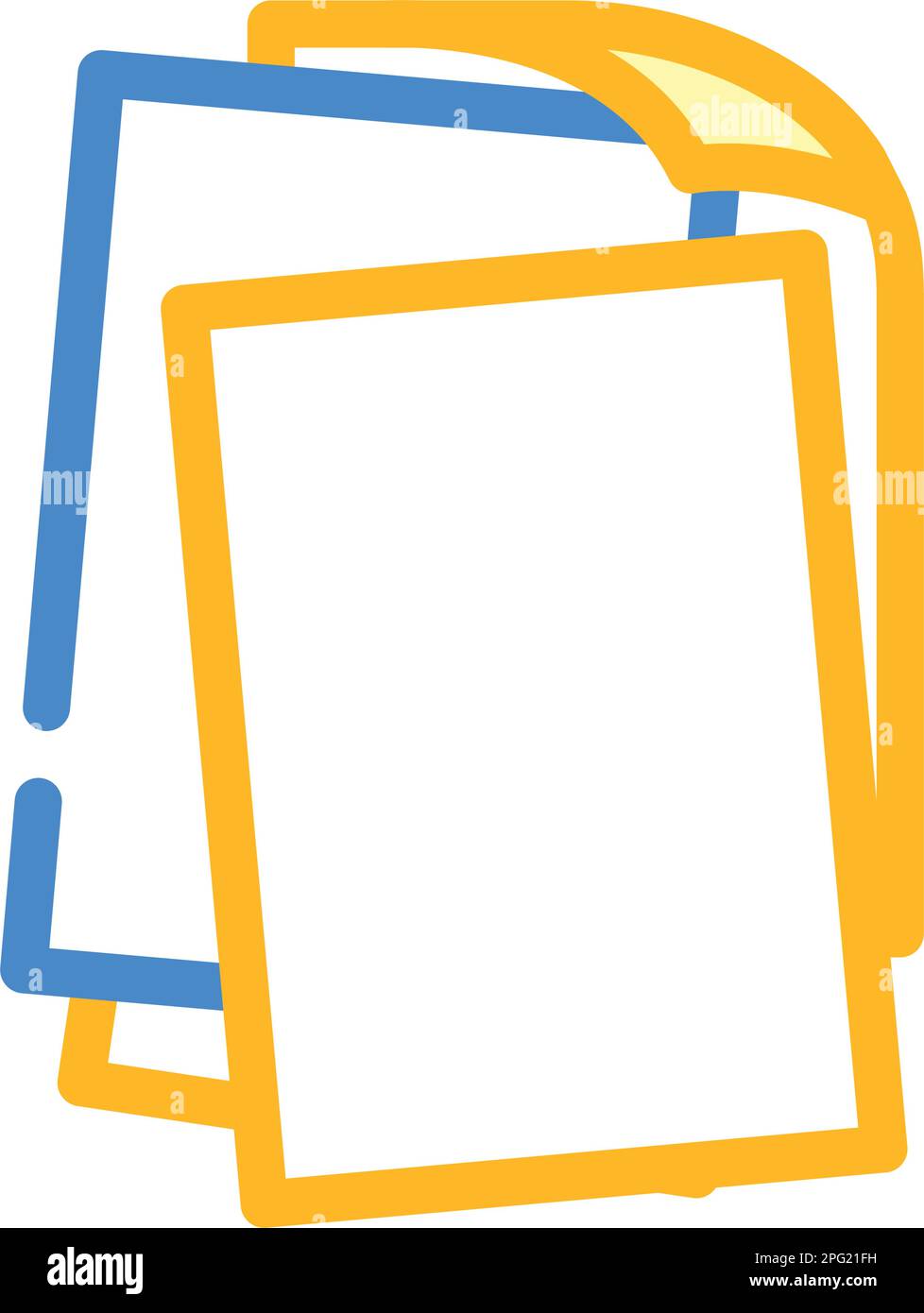 sheet document paper color icon vector illustration Stock Vector Image ...