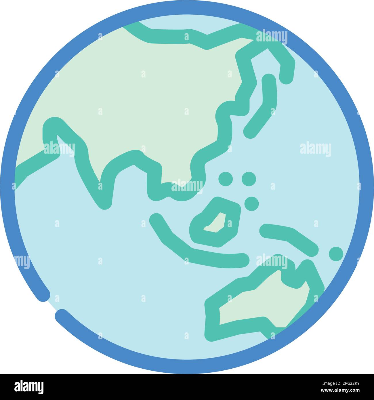 asia earth planet map color icon vector illustration Stock Vector Image ...