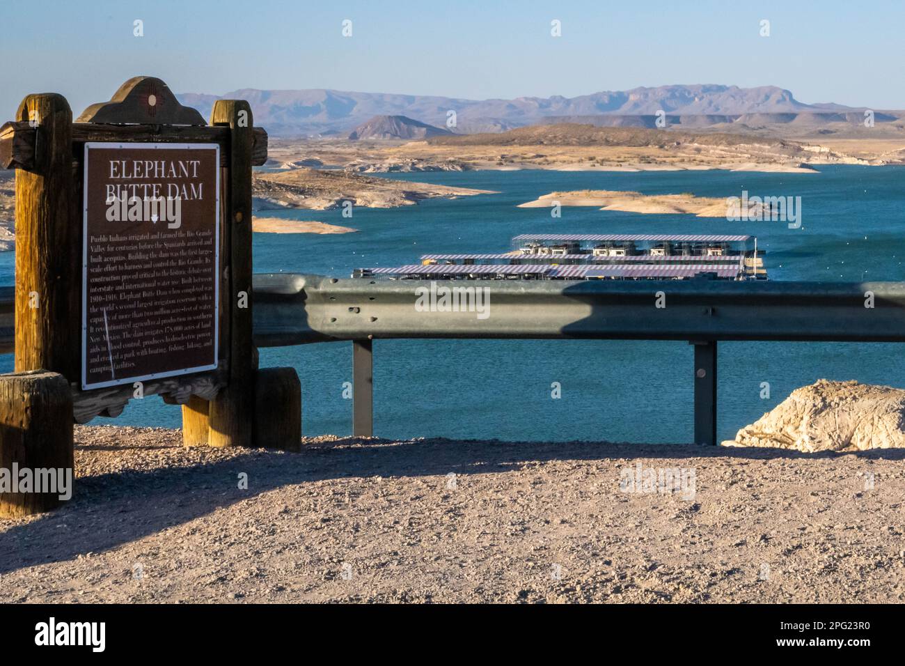 A concrete gravity dam in Elephant Butte, New Mexico Stock Photo Alamy