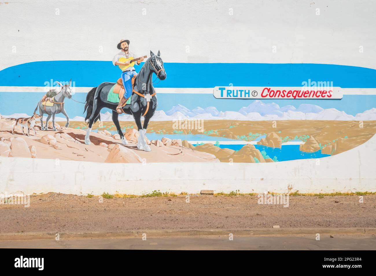 The very beautiful town of Truth or Consequences, New Mexico Stock