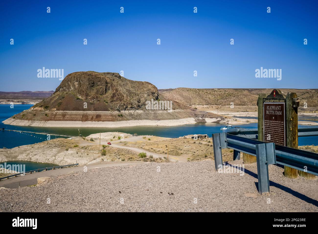 A concrete gravity dam in Elephant Butte, New Mexico Stock Photo Alamy