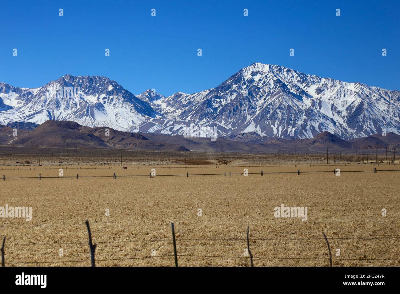 the mountin peaks of big pine California Stock Photo Alamy