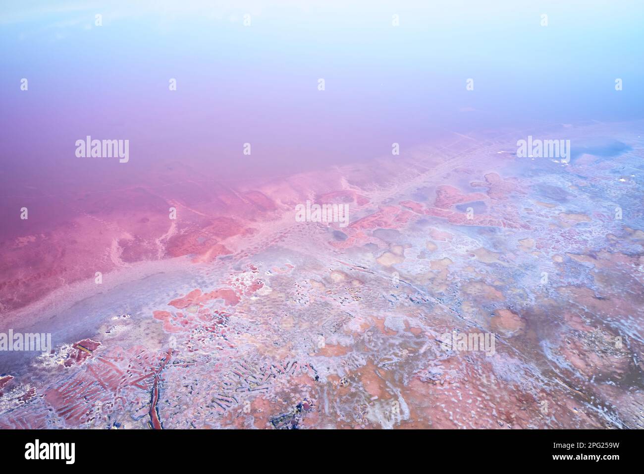 Aerial view of Jarilgach island in Ukraine. Majestic landscapes Stock ...
