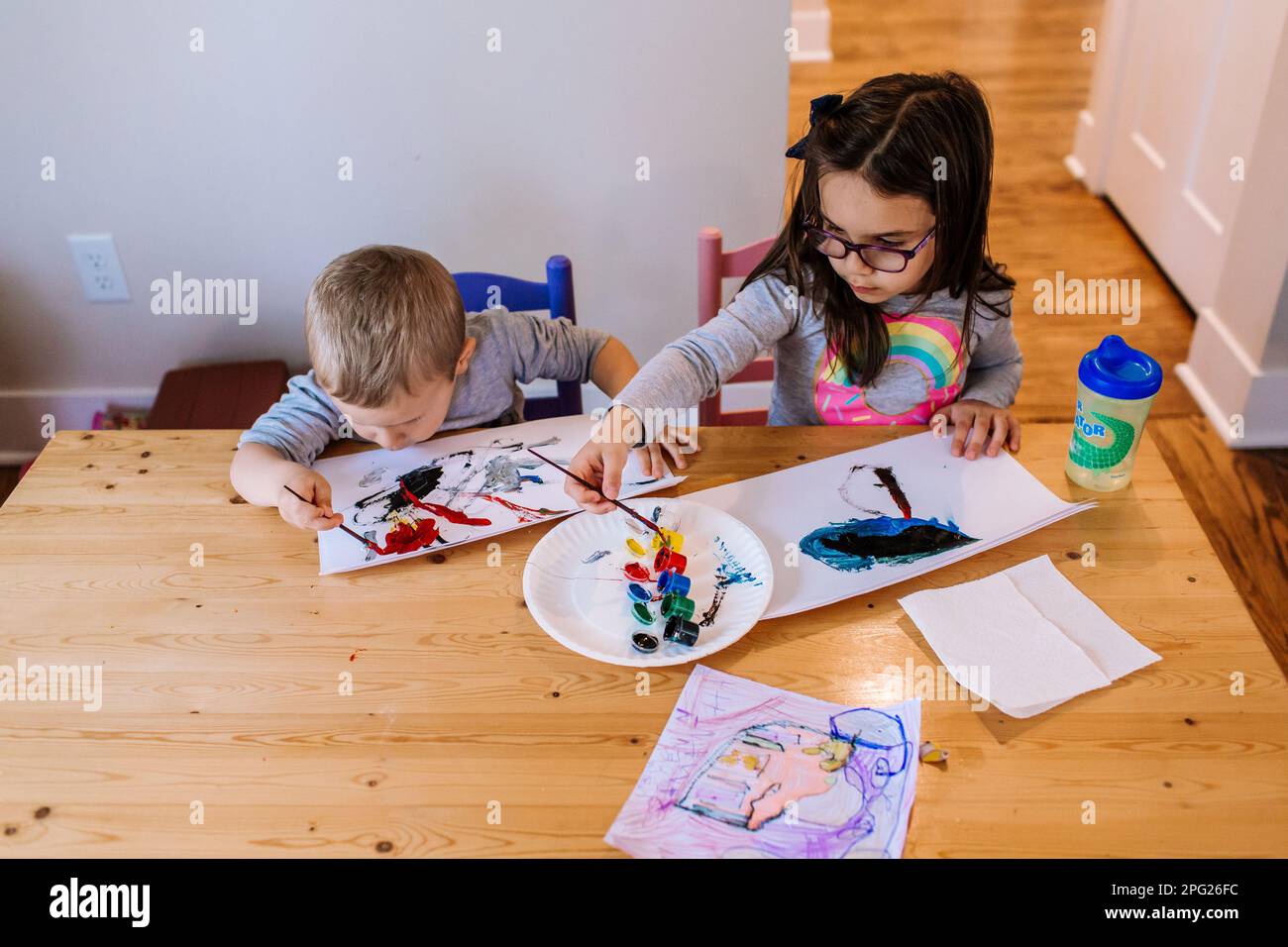 Preschooler art painting hi-res stock photography and images - Alamy