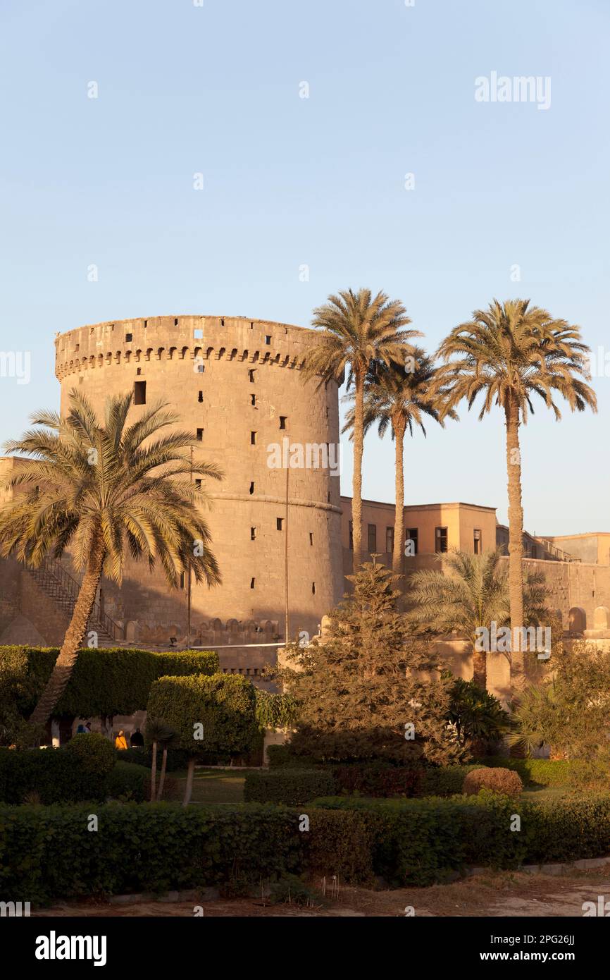 Egypt Cairo Citadel Ramparts And Tower Stock Photo Alamy