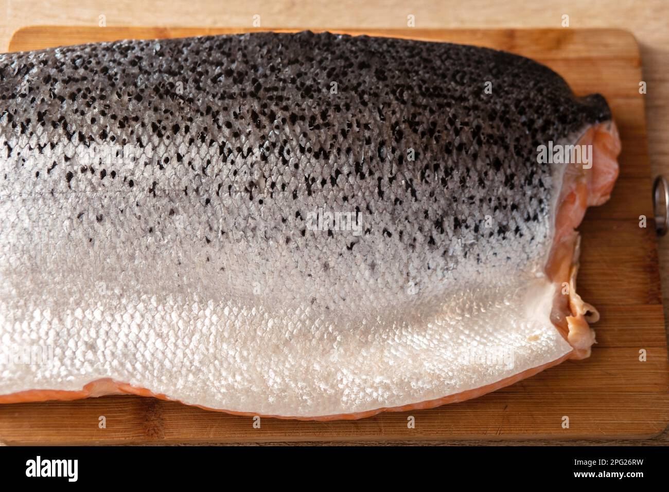 Natural Atlantic Norwegian Salmon Fillet Texture or Pattern Closeup