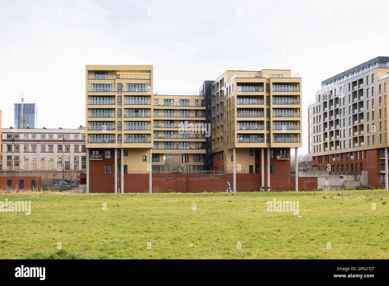 Salford, Manchester, uk, march 11, 2023, peel park quarter, salford