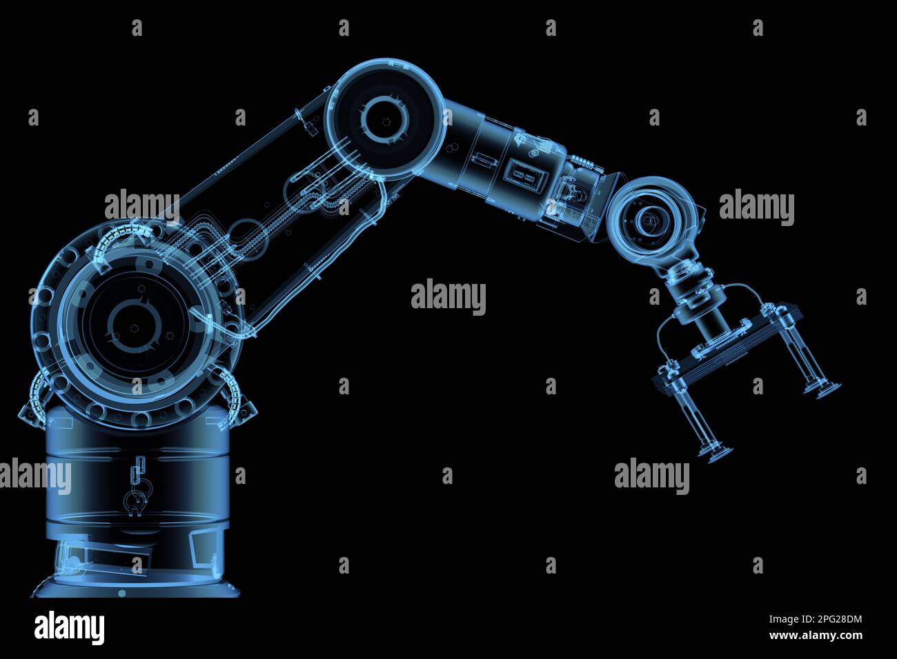 Blue industry robotic arm isolated hi-res stock photography and images -  Alamy