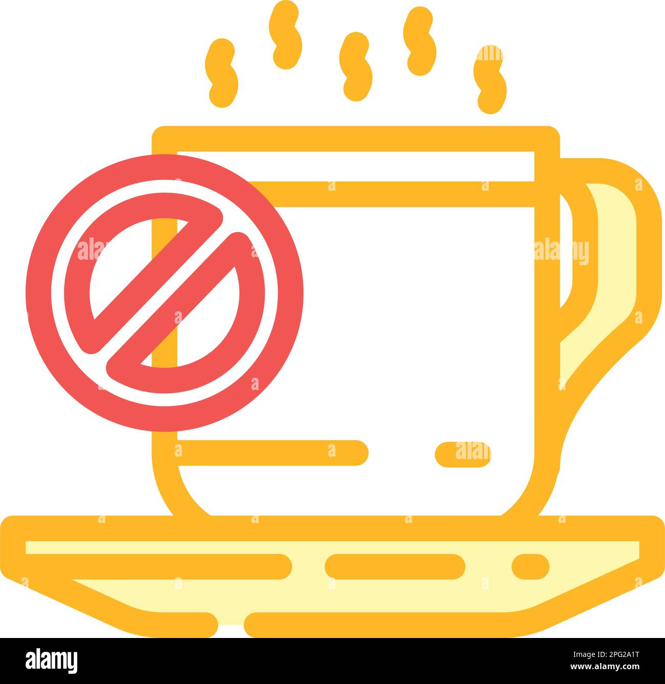reduce caffeine intake headache treatment color icon vector ...
