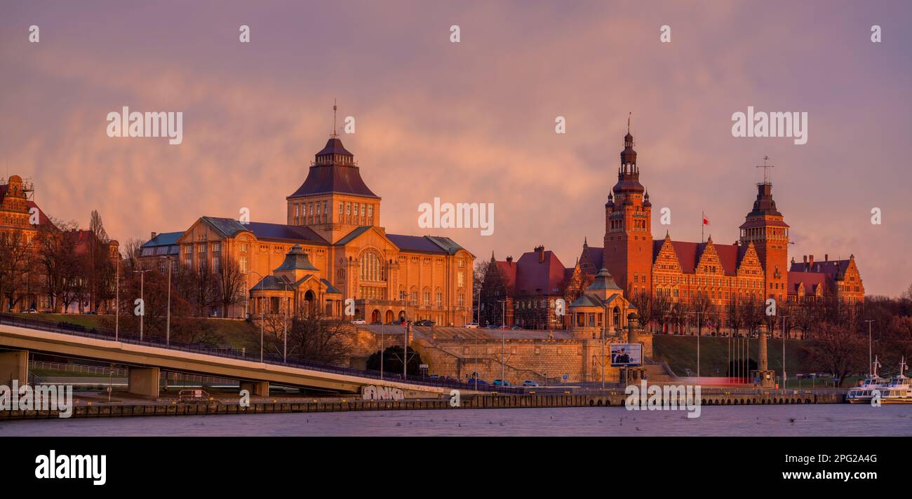 panorama of Old Town in Szczecin (Stettin) City Stock Photo - Alamy
