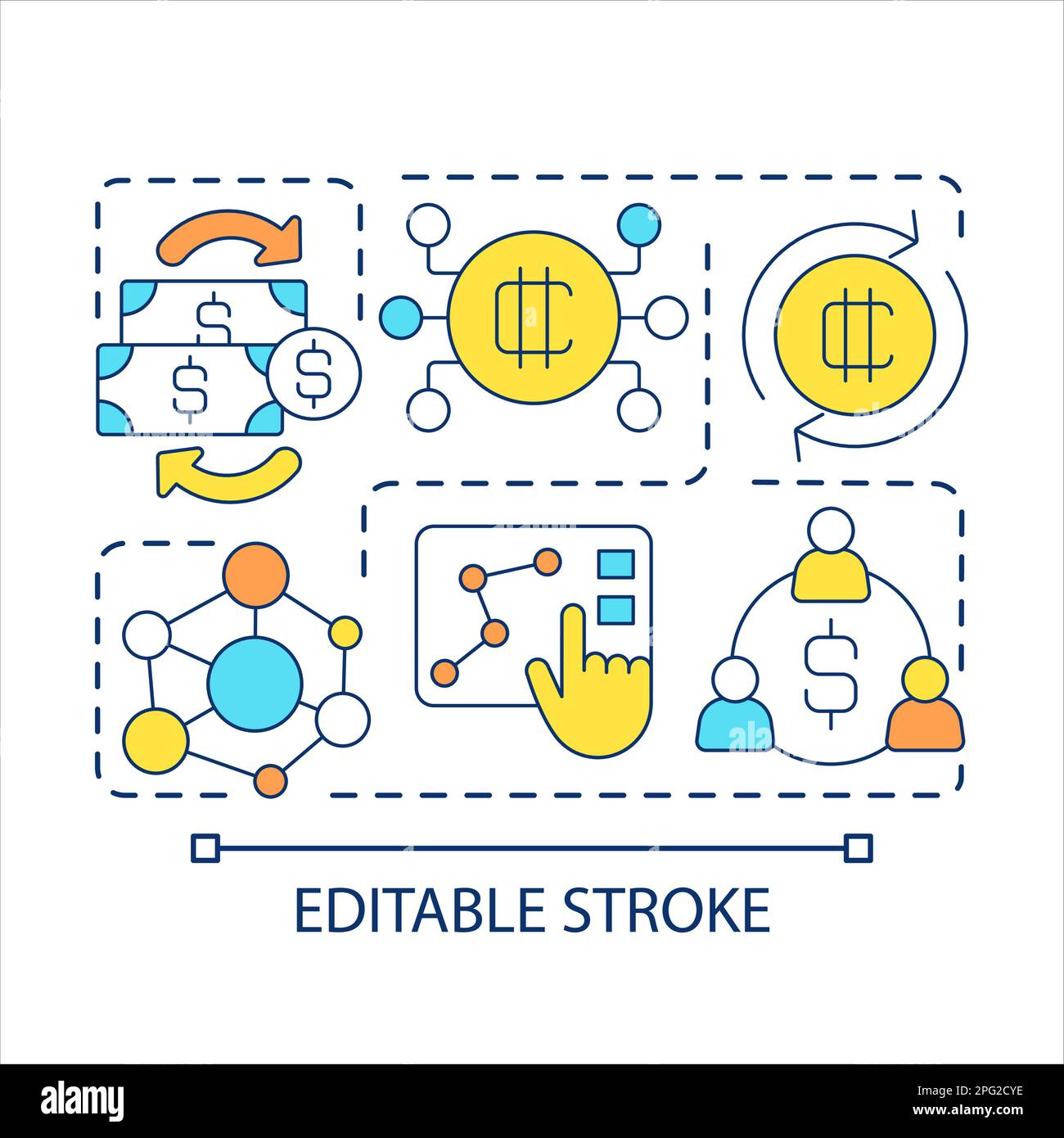 Digital financial system concept icon Stock Vector Image & Art - Alamy