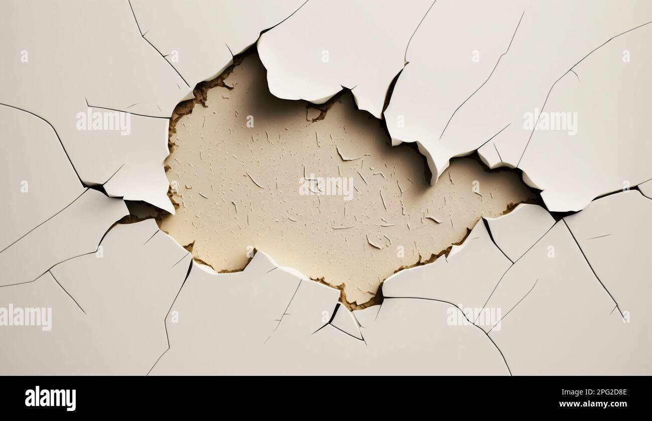 Texture of broken ceramic tile with sharp and cracked surface. Made