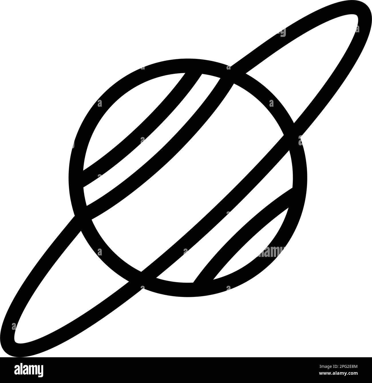 uranus planet line icon vector illustration Stock Vector Image & Art ...