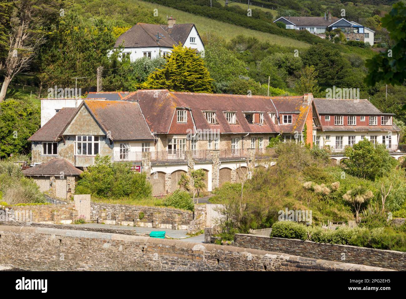 Lee Bay Hotel, North Devon, UK Stock Photo Alamy