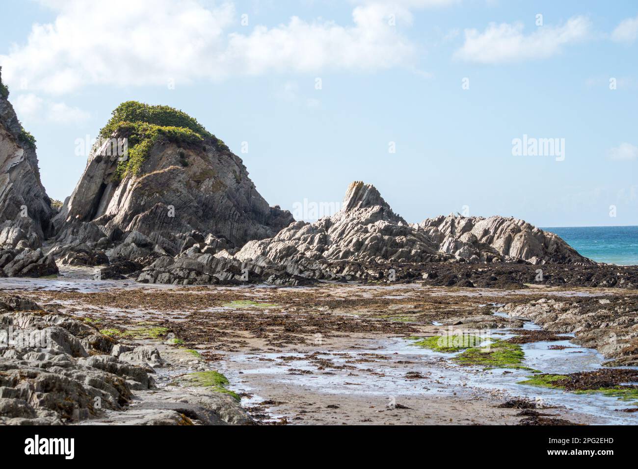 Lee Bay, North Devon, UK Stock Photo Alamy