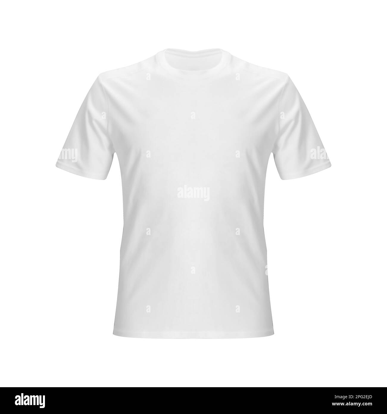 Realistic white t-shirt base cloth isolated on clean background Stock ...