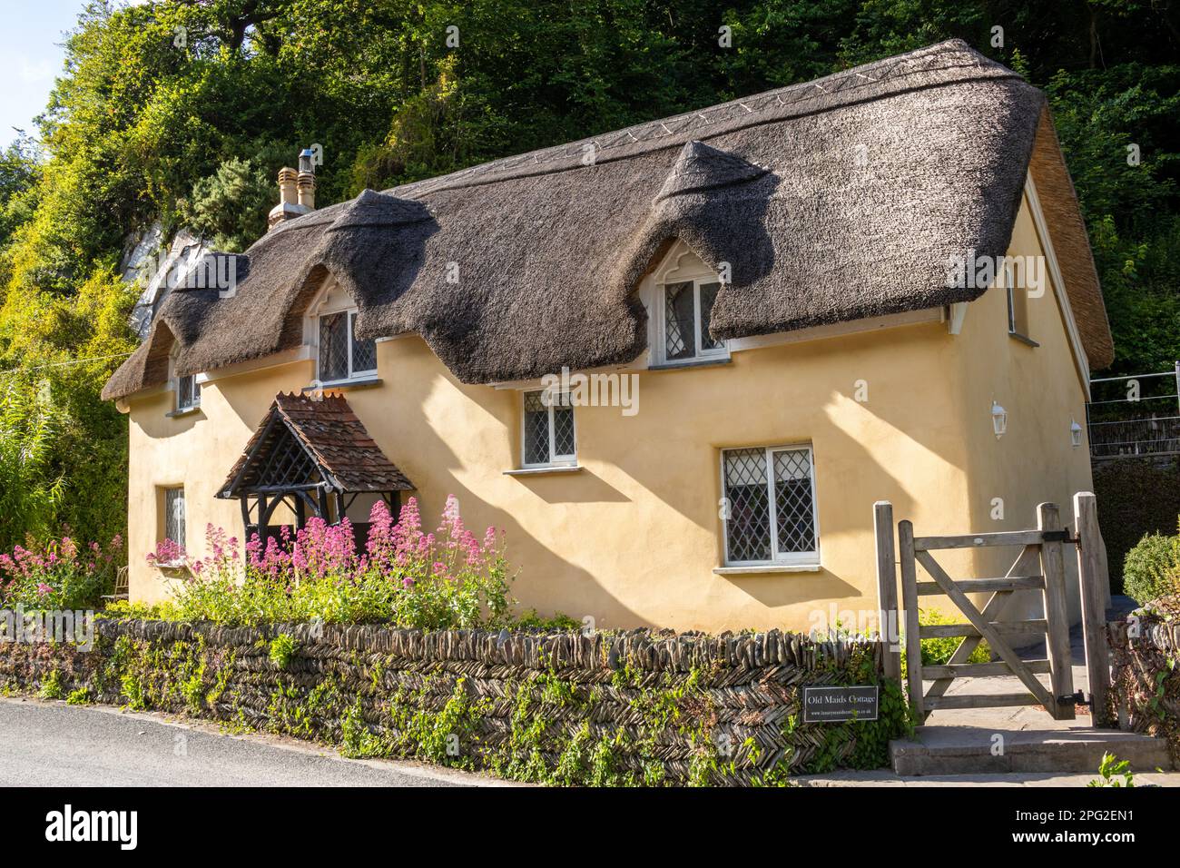 Old Maids Cottage, Lee Bay, North Devon, UK Stock Photo Alamy