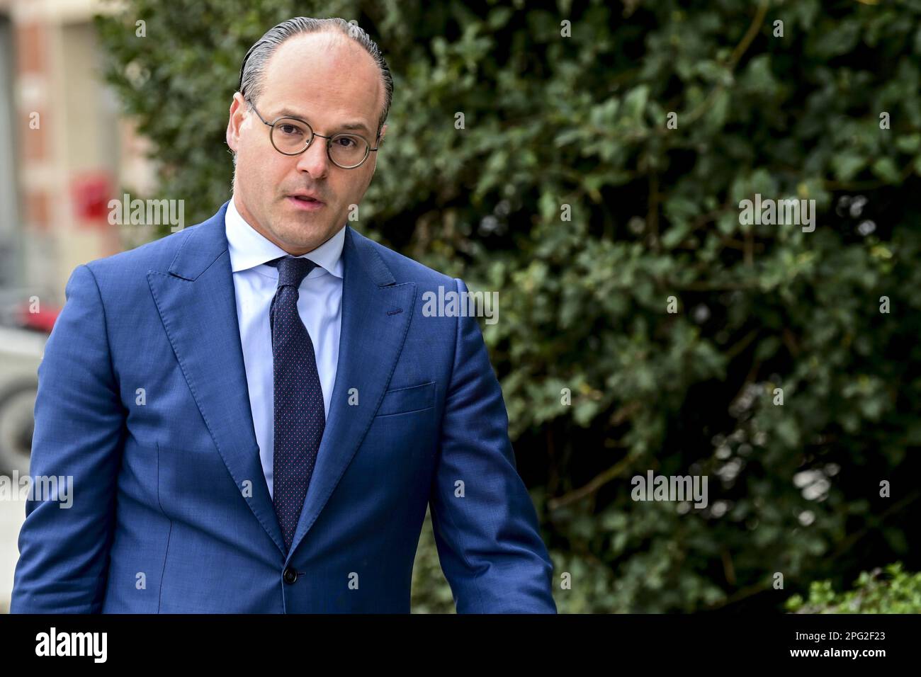 Lawyer Frederic Thiebaut arrives for a session of the case before the ...
