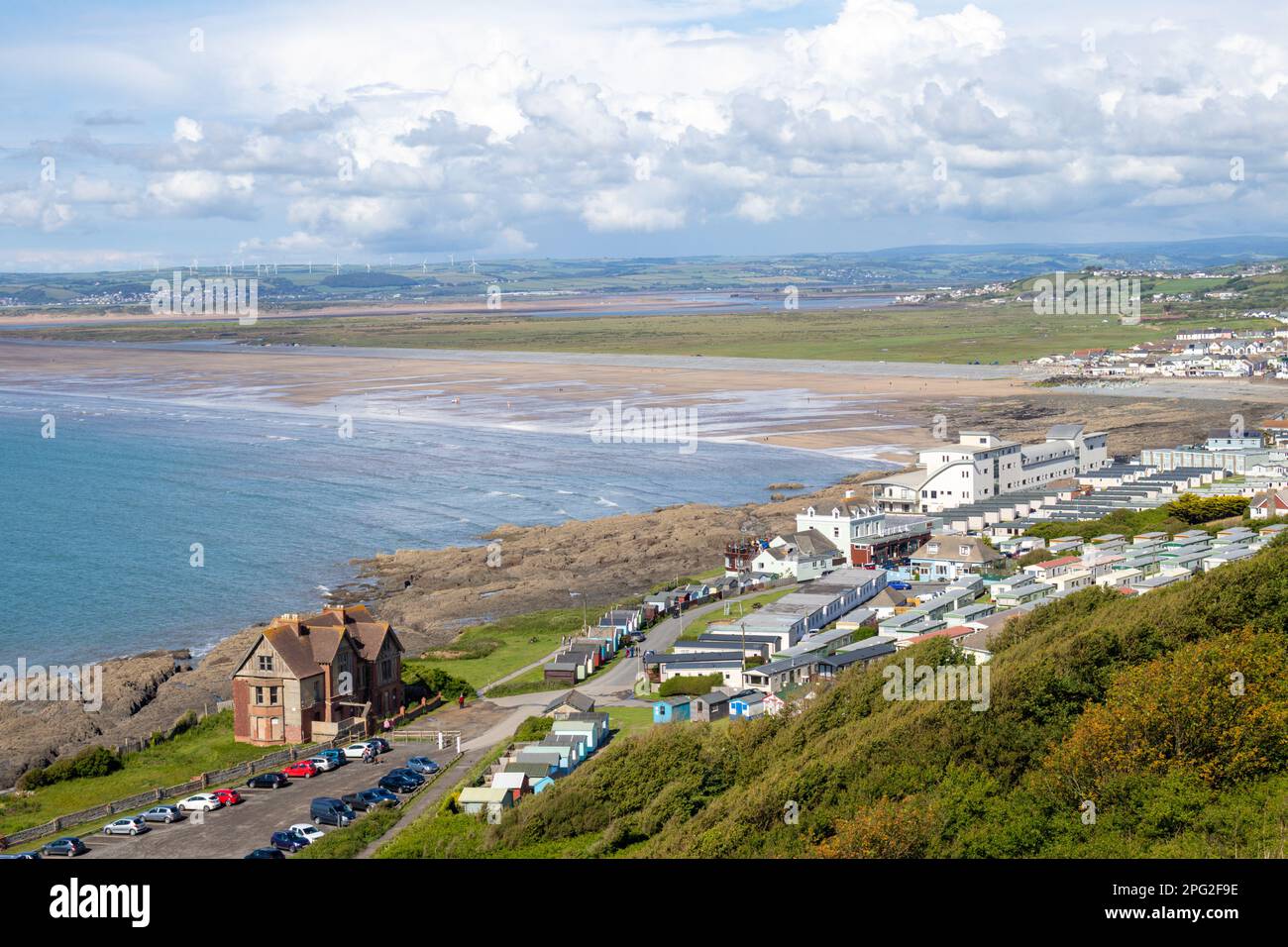 Aerial view of Westward Ho!, North Devon, UK Stock Photo - Alamy