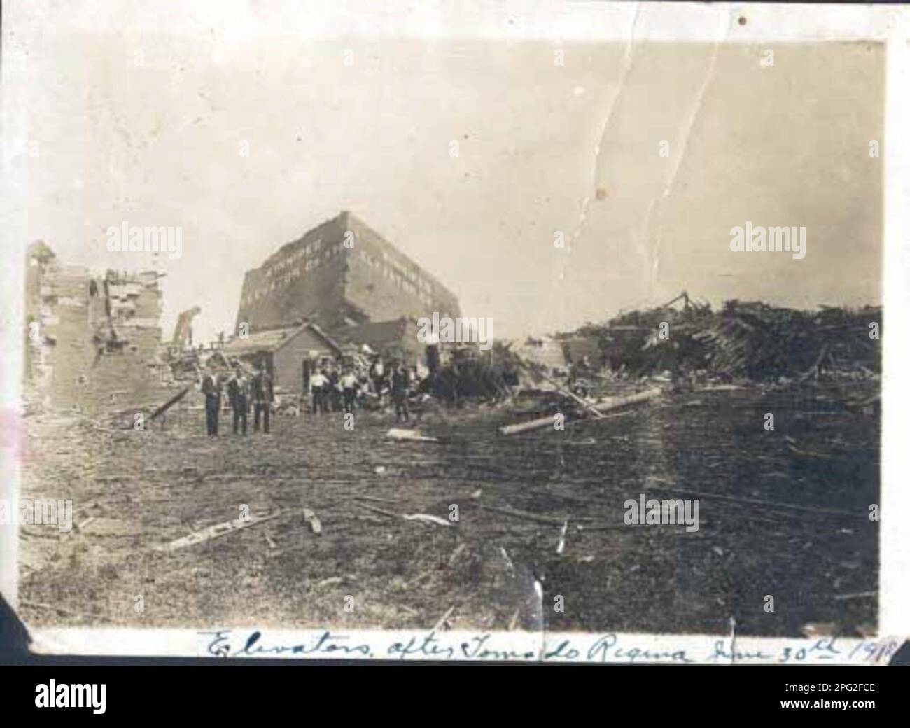1912 Regina SK, photo postcard damaged YWCA after June 30th cyclone 1912 Regina SK, photo postcard damaged YWCA after June 30th cyclone
