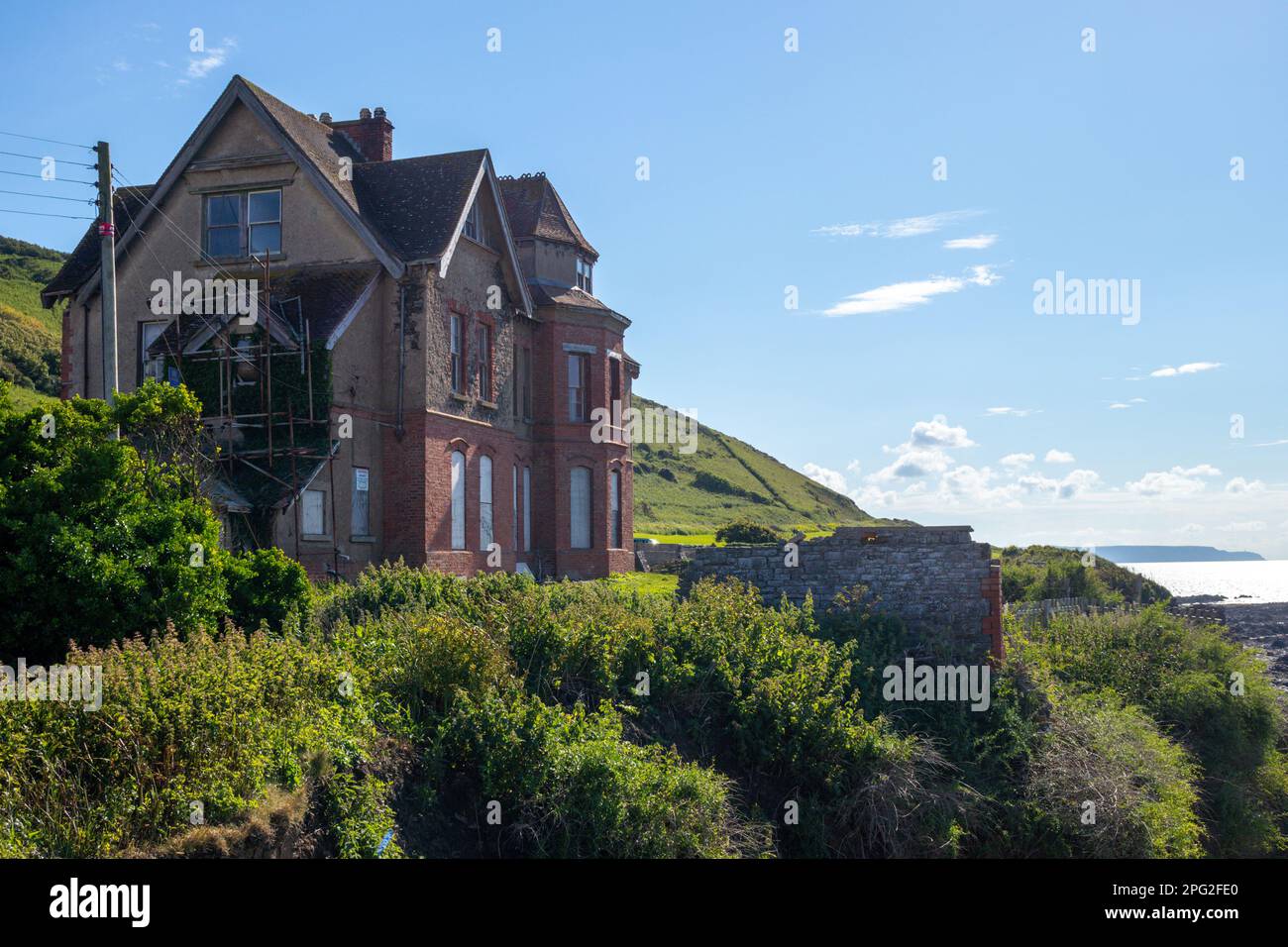 Seafield House (The Haunted House), Westward Ho!, North Devon, UK Stock